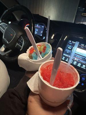 sno cone, add gummy bears