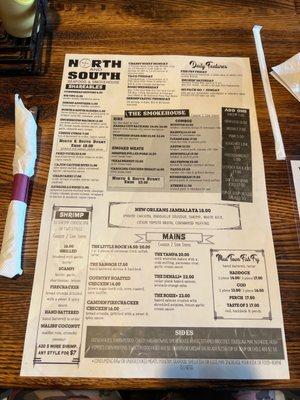 Front menu