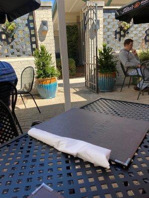 Patio dining on this lovely afternoon