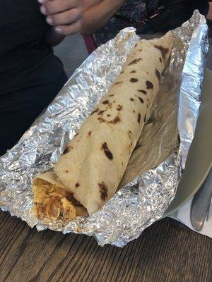 Normal size burrito.