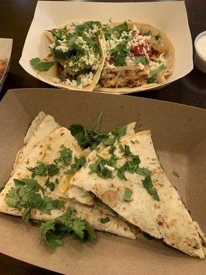 Steak Quesadilla, Gabo & Ghost Tacos