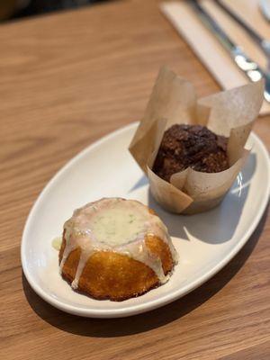 Pan de elote & Mexican hot chocolate muffin