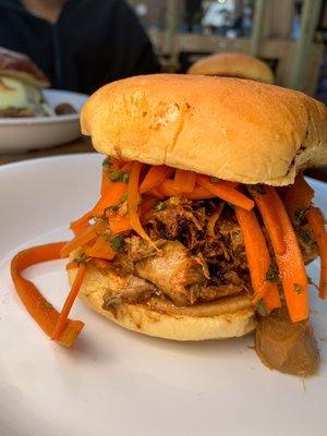 Korean BBQ Pulled Pork Sandwich