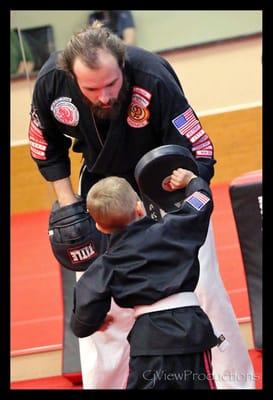 Owner/ lead instructor,  Sensei Shane and one of his 'Dragon tails'.