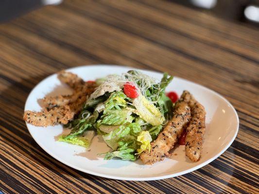 Furikake Calamari Caesar Salad