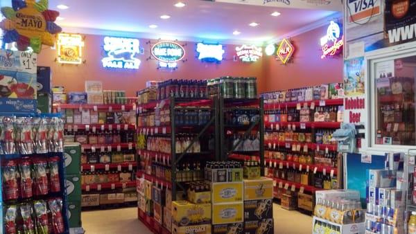 Newly expanded craft beer section