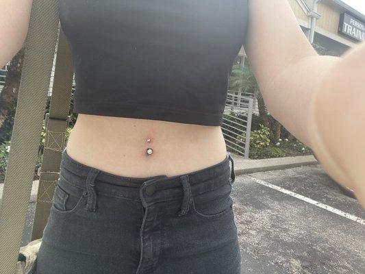 Navel piercing