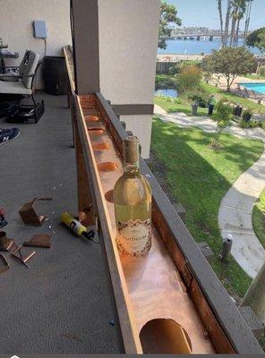 Custom Copper Wine Bottle Holder!