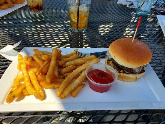 Swiss Mushroom Burger w/ Fries