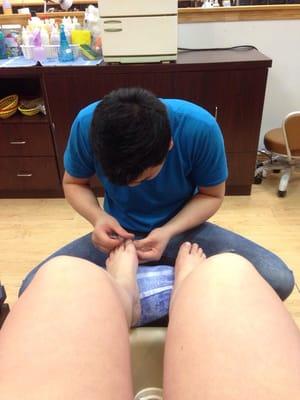 Getting a pedicure!