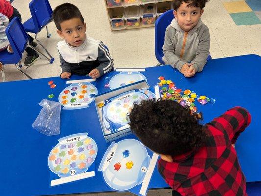 Counting fish with preschoolers!