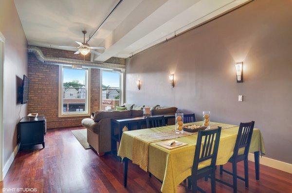 Dining/Living Room Before Staging