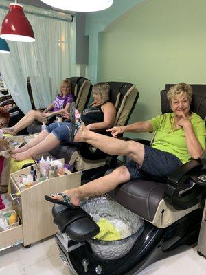 Having Fun time at NC Nails Spa.