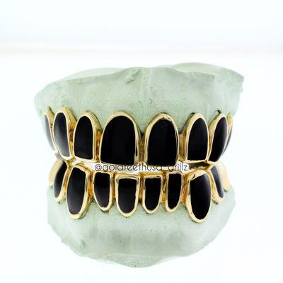 Black Enamel Grillz