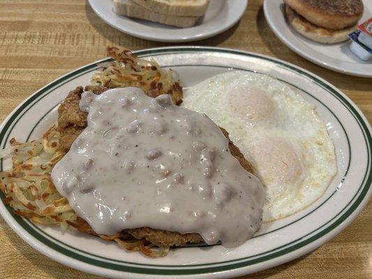 Chicken Fried Steak with 2 Eggs