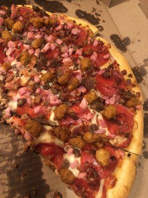 Meat lovers specialty pizza