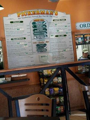 Menu and ordering window. They bring your food if you're eating in.