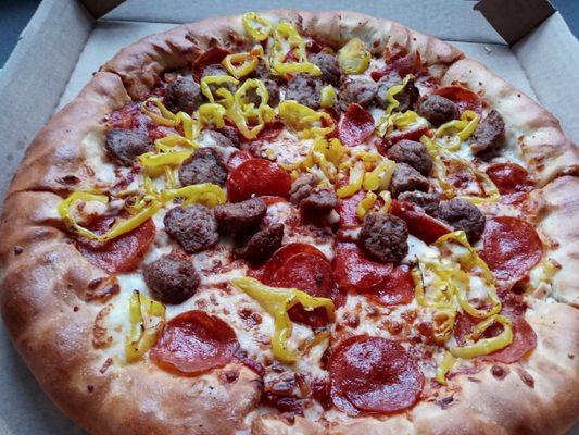 Pepperoni meatball banana peppers