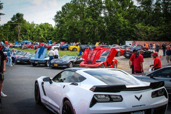 Sea of Corvettes at Zip Corvette!