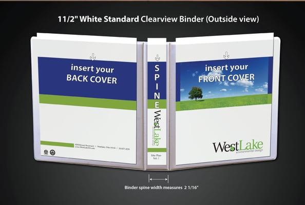 Outside shot of 1.5" White Standard Clear View Binder