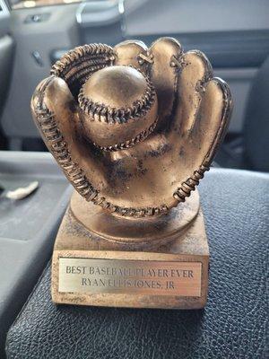 Trophy for my 5 year old who loves baseball.