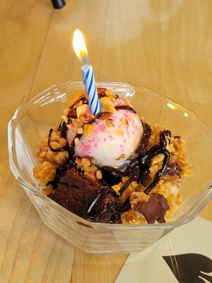 Complimentary birthday dessert