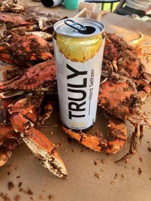 Alcohol not included with crab purchases, but highly recommended when consuming