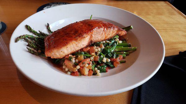 Something-glazed Salmon.  It was pretty good!