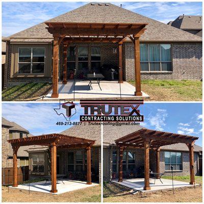 Pergola and patio installation.