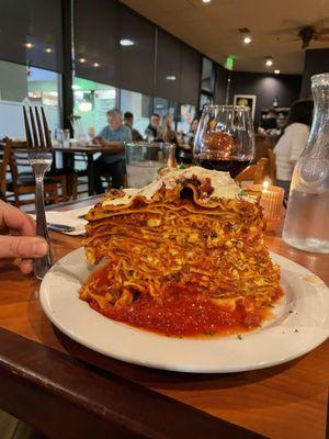 Fork size for reference - the lasagna