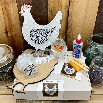 DIY chicken mosaic kit