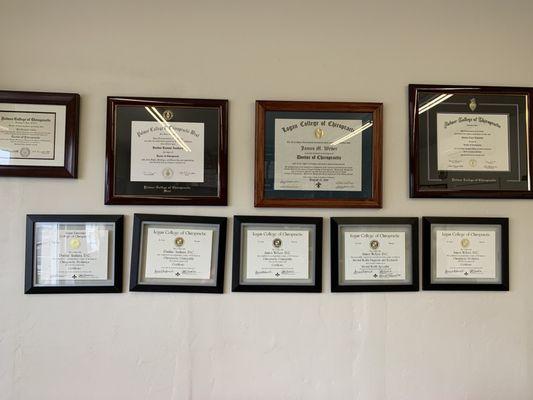 Tons of certifications and licenses.