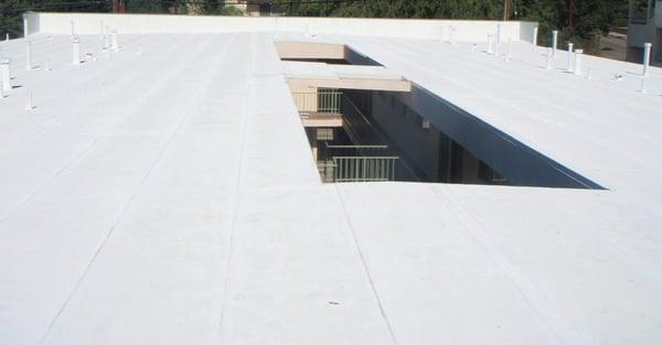 Cool Roof Modified Bitumen on an Apartment Building-Long Beach, CA.