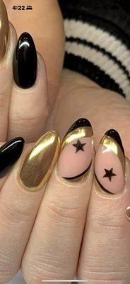 Black & Gold Sculptured