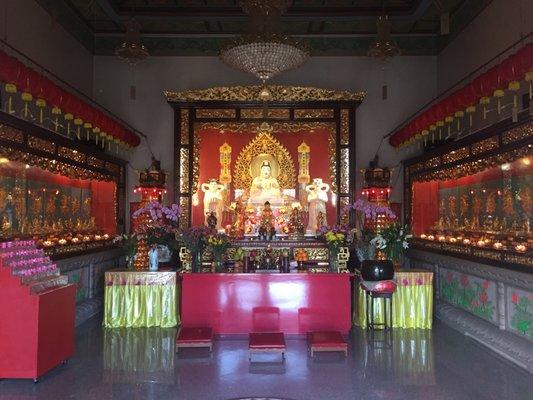 Interior of the temple from afar