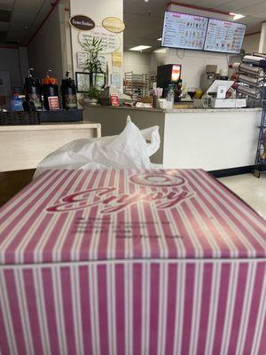 Inside of the donut shop