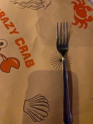 a fork, no food