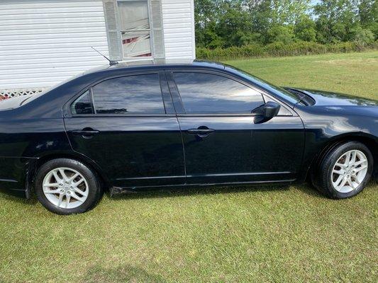 Wash and Wax on a ford fusion in conway sc