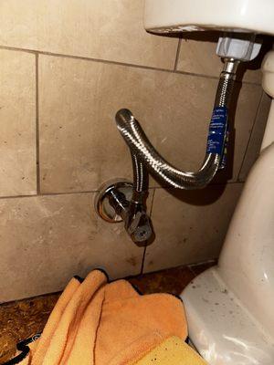 Replace toilet valve