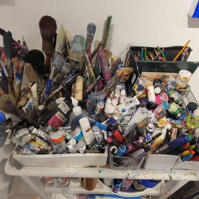 Susan Snyder's art supplies