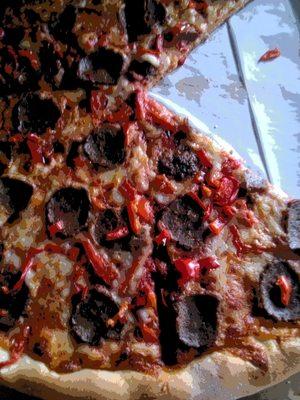 Meatball and red pepper pie!