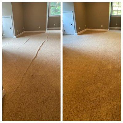 Large room re-stretch