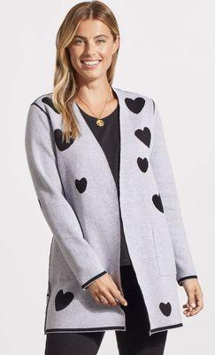 Tribal reversible heart sweater