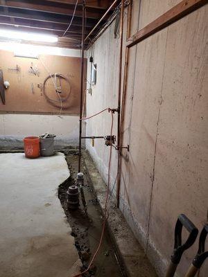 finished basement interior waterproofing by LeBlanc Basement Waterproofing