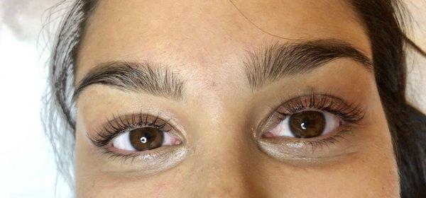 Eyelash perm and tint