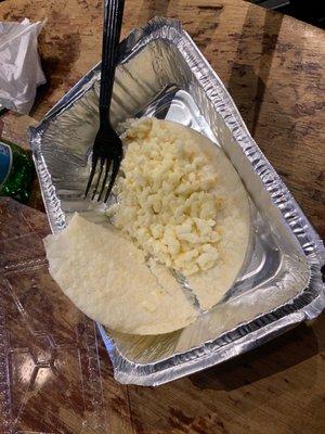 "Arepa with cheese"