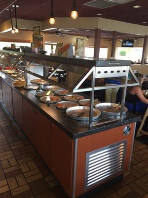 Empty Pizza Buffet for over 25 minutes