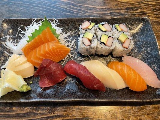 Sushi sashimi lunch special $17