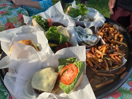 burgers and fries!