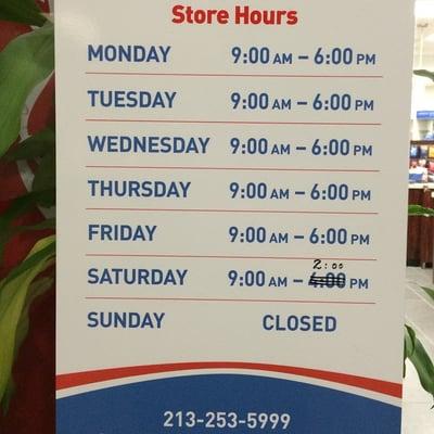 Store Hours